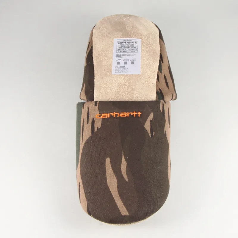 Carhartt WIP Script Embroidery Slippers - Camo Unite/Copperton-2